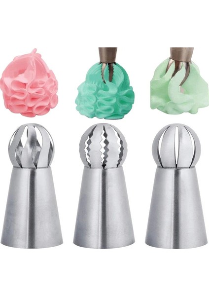 NO.103 Tarzı 1 Adet Sıcak Rus Küresel Top Paslanmaz Çelik Çiçek Kek Nozulları Buzlanma G Dekorasyon Ipuçları Araçları Küre Şekli Krem (Yurt Dışından) fiyatları