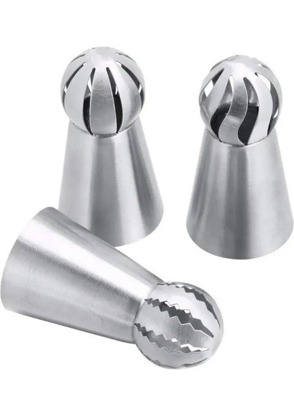 NO.103 Tarzı 1 Adet Sıcak Rus Küresel Top Paslanmaz Çelik Çiçek Kek Nozulları Buzlanma G Dekorasyon Ipuçları Araçları Küre Şekli Krem (Yurt Dışından) indirimleri