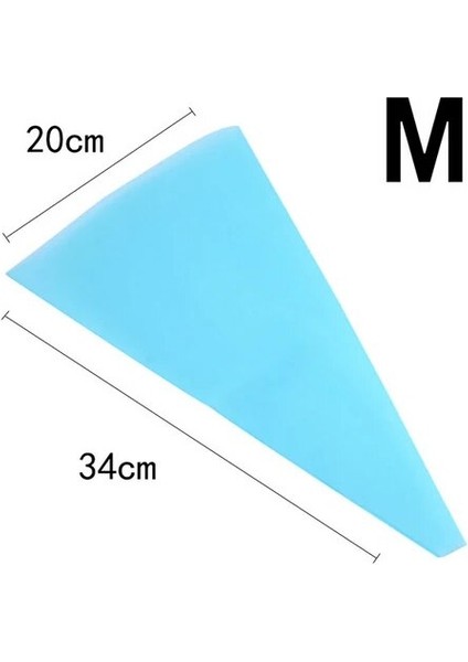 M Mavi Tarzı 4 Boyutları Silikon Buzlanma G Krem Pasta Torbası Yeniden Kullanılabilir Dıy Şekerleme Çantası Mutfak Aksesuarları Kek Dekorasyon Pişirme Araçları (Yurt Dışından)