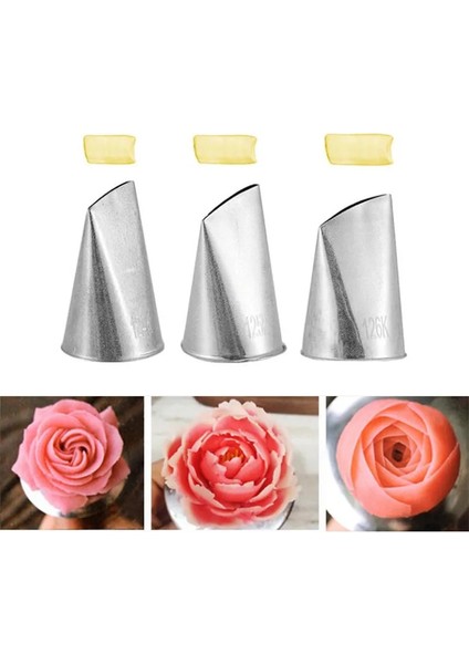 126K Tarzı 1 Adet Austin Rose Petal Buzlanma G Nozulları Paslanmaz Çelik Pişirme Pasta Ipuçları Krem Fondan Dekorasyon Araçları #124K#125K#126K (Yurt Dışından)