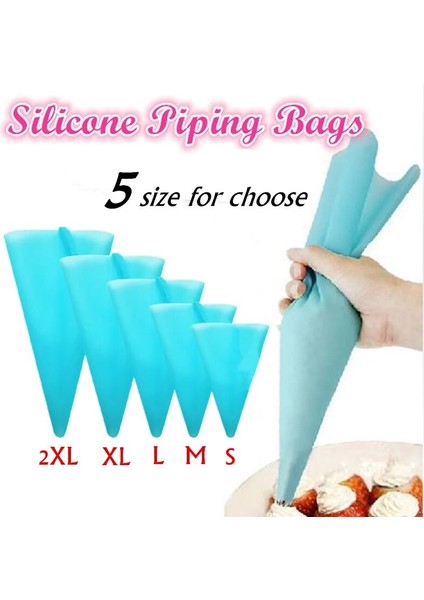 M-1pc Tarzı Yeniden Kullanılabilir Silikon Pasta Torbası Buzlanma G Torbalar Kremalı Kek Fırında Süsleme (Yurt Dışından) fırsatları