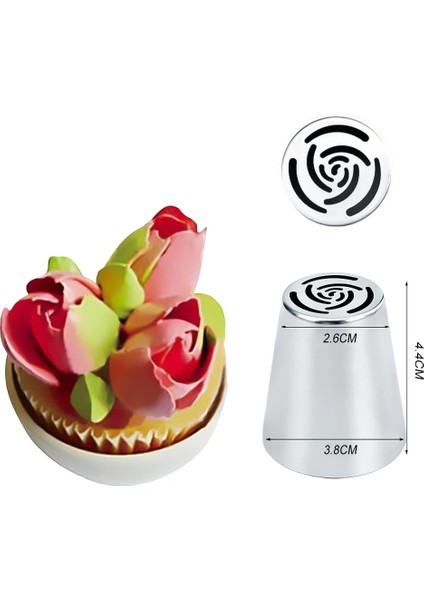 No.7 Tarzı 1 Adet Rus Lale Buzlanma G Nozullar Paslanmaz Çelik Çiçek Krema Pasta Ipuçları Nozullar Cupcake Kek Dekorasyon Araçları (Yurt Dışından) fırsatları