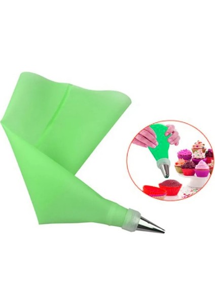 Yeşil 14 Inç Tarzı 4 Boyut Şekerleme Torbası Silikon Buzlanma G Krem Pasta Torbası Meme Dıy Kek Dekorasyon Pişirme Araçları Mutfak Aksesuarları (Yurt Dışından) indirimleri