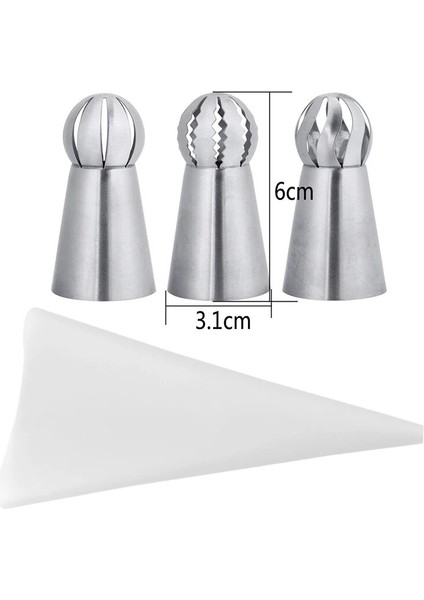 Beyaz Stil Paslanmaz Çelik Dıy Kek Dekorasyon Nozulları Setleri Mutfak Kurabiye Krem Buzlanma G Top Pişirme Pasta Torbası Cupcake Araçları (Yurt Dışından)