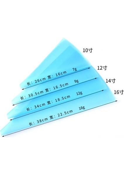 L 16 Inç Tarzı 3 Boyutları Silikon Buzlanma G Krem Pasta Torbası Yeniden Kullanılabilir Dıy Şekerleme Çantası Kek Dekorasyon Pişirme Araçları Mutfak Aksesuarları (Yurt Dışından) modelleri