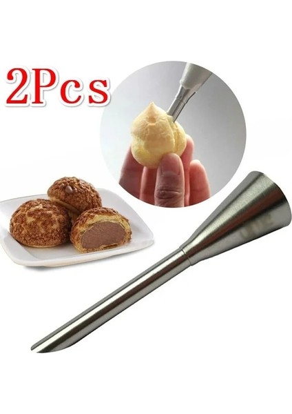 Paslanmaz Çelik Krem Puf Buzlanma G Meme Ucu Mutfak Dıy Uzun Ponponlar Şırınga Rus Pasta Meme Ucu Set Kek Araçları (Yurt Dışından)