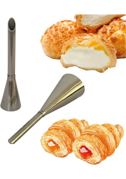 Paslanmaz Çelik Krem Puf Buzlanma G Meme Ucu Mutfak Dıy Uzun Ponponlar Şırınga Rus Pasta Meme Ucu Set Kek Araçları (Yurt Dışından) fiyatları