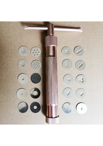 Gül Altın Tarzı Yüksek Li Yeşil Kil Ekstrüderleri Kil Şeker Hamuru Ekstruder Heykel Makineli Tüfek Fondan Kek Heykel Polimer Tabancası Aracı (Yurt Dışından)