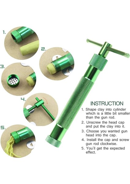 Gül Altın Tarzı Yüksek Li Yeşil Kil Ekstrüderleri Kil Şeker Hamuru Ekstruder Heykel Makineli Tüfek Fondan Kek Heykel Polimer Tabancası Aracı (Yurt Dışından) indirimleri