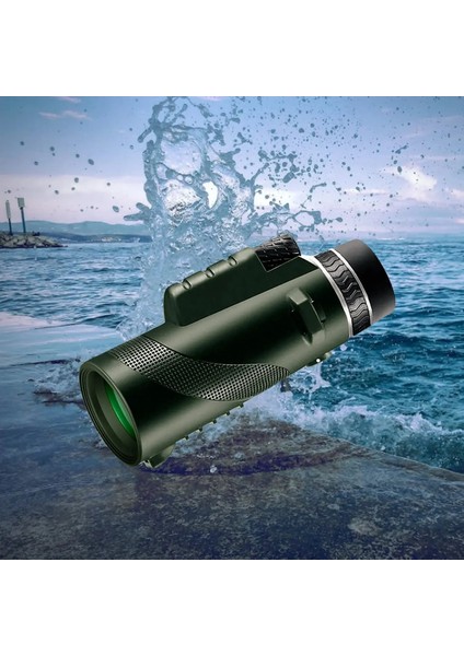 Siyah-Standart Stil Hd Monoküler Teleskop Uzun Menzilli Zoom Açık Avcılık Kamp Turizmi Için Tripod Telefon Klipsi ile (Yurt Dışından)