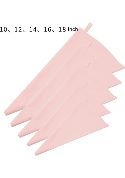 Pembe Tarzı 18 Inç 46CM Silikon Şekerleme Kremalı Pasta Torbası Pişirme Aksesuarları Dıy Kek Dekorasyon Araçları Buzlanma G Çanta Mutfak Aletleri Cupcake (Yurt Dışından) fırsatları