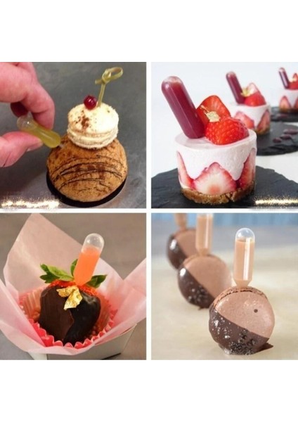 Kalp Tarzı Pasta Kek Süslemeleri Için Tek Kullanımlık Pipetler Taşınabilir Sıkma Damlalıklı 4ml Cupcake Dondurma Transfer Pastanesi (Yurt Dışından)