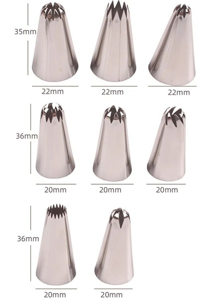 8 Adet Tarzı 8 Adet Büyük Boy Rus Pasta Buzlanma G Nozulları Paslanmaz Çelik Dekorasyon Ucu Kek Cupcake Dekoratör Gül Aksesuarları Mutfak (Yurt Dışından) fiyatları