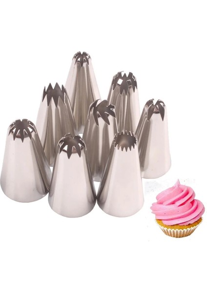 8 Adet Tarzı 8 Adet Büyük Boy Rus Pasta Buzlanma G Nozulları Paslanmaz Çelik Dekorasyon Ucu Kek Cupcake Dekoratör Gül Aksesuarları Mutfak (Yurt Dışından) fırsatları