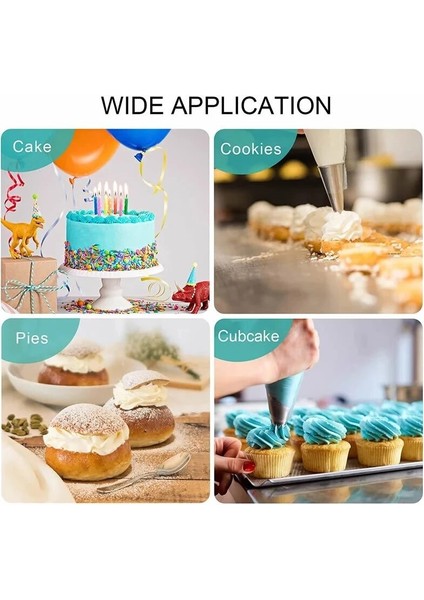 50 Adet Mavi Stil Sıcak Et Silikon Pasta Torbası Ipuçları Mutfak Dıy Buzlanma G Krem Yeniden Kullanılabilir Pasta Torbaları +24 Meme Seti Kek Dekorasyon Araçları (Yurt Dışından) modelleri