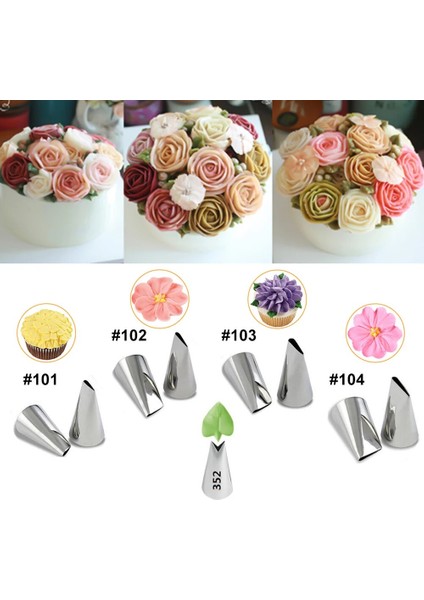 NO.102 Stili Yaprak Yapraklar Krem Paslanmaz Çelik Buzlanma G Nozullar Kek Krema Süsleme Cupcake Pasta Süsleme Aletleri Al (Yurt Dışından) fırsatları