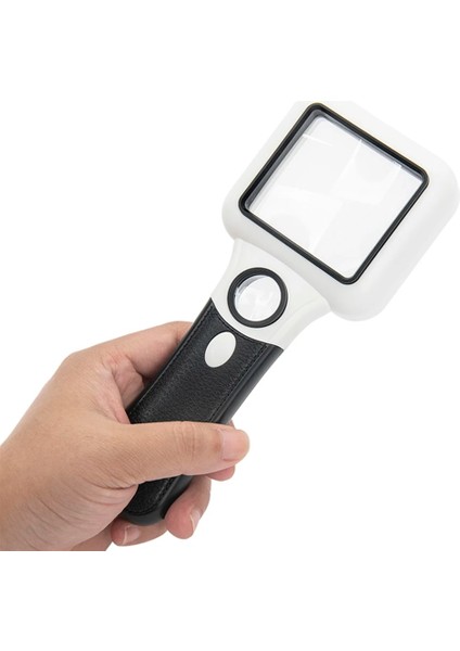 Beyaz Stil 5x 45X Işıklı Büyüteç LED Işık Uv Lamba Handhel Büyüteç Okuma Büyütme Büyüteç Cam Takı Büyüteç (Yurt Dışından)