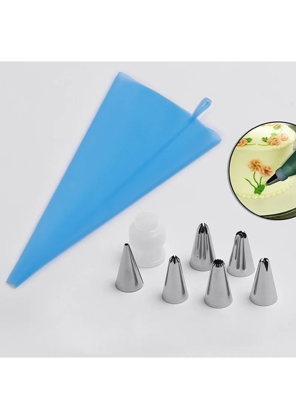 8 Adet-Pembe Tarzı Et Silikon Pasta Torbası Ipuçları Mutfak Kek Buzlanma G Kremalı Kek Dekorasyon Araçları Yeniden Kullanılabilir Pasta Poşetleri+24 Nozul Seti (Yurt Dışından) indirimleri