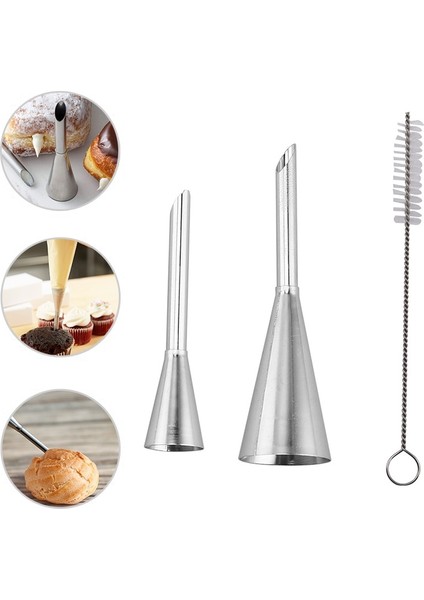 Paket Stili ile S Fırça 2 Boyutlu Krema Buzlanma G Puf Memesi Uçları Paslanmaz Çelik Cupcake Ponponları Enjeksiyon Rus Şırınga Şekerleme Pasta Aracı (Yurt Dışından) indirimleri