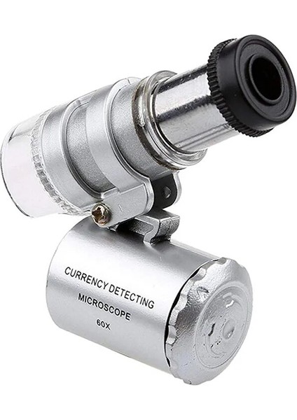 60X Mini Mikroskop Kuyumcu Büyüteç Lens Işıklı Büyüteç Cam 3 LED Uv Işık Lens Büyüteç ile (Yurt Dışından) fiyatları