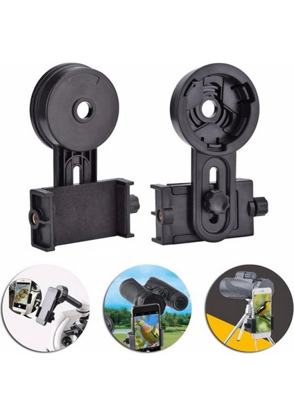 Siyah Stil Yükseltme Cep Telefonu Braketi Klipsi Dürbün Için Uygun Monoküler Teleskop Astronomi Kamera Kuş Teleskop Odaklayıcı Izlerken (Yurt Dışından) modelleri