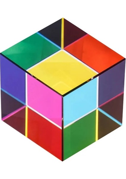 Bir Stil Renk Küpü Prizma Üç Ana Renk Popüler Bilim Optik Renk Deney Oyuncaklar Ev Renk Dekorasyon (Yurt Dışından) fiyatları