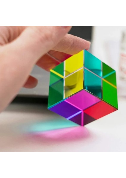Bir Stil Renk Küpü Prizma Üç Ana Renk Popüler Bilim Optik Renk Deney Oyuncaklar Ev Renk Dekorasyon (Yurt Dışından) indirimleri