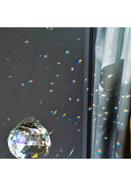 30MM Temizle Kristal Top Prizma Güneş Tutucu Gökkuşağı Kolye Yapımcısı, Asılı Kristal Prizma, Aydınlatma Boncuk Prizma Kolye (Yurt Dışından)