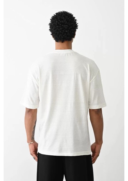 Baskılı Oversize T-Shirt - Beyaz fırsatları