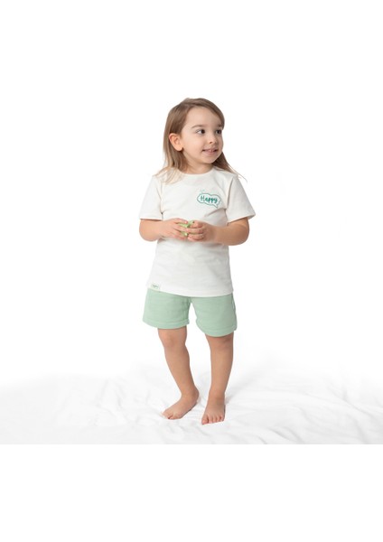 2li Organik Pamuk T-Shirt Şort Takım( 0-4 Yaş) - Mint fiyatları