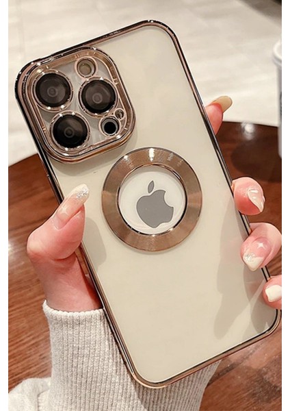 Iphone 15 Pro Uyumlu 3D Lens Koruma Renkli Halka Metalik Görünüm Çizilmez Hole Kılıf