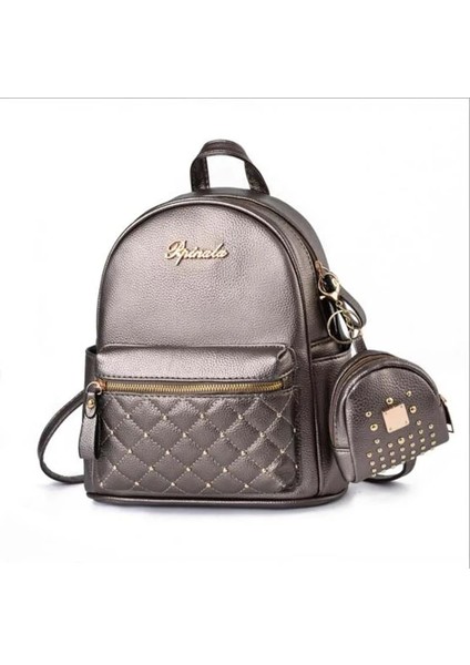 Mavi L24CMXH26CM Moda Lüks Perçin Tasarım Yüksek Kaliteli Pu Deri Sırt Çantası Kadın Rahat Çift Omuz Çantaları Kadın Açık Seyahat Çantası Tote (Yurt Dışından) fırsatları