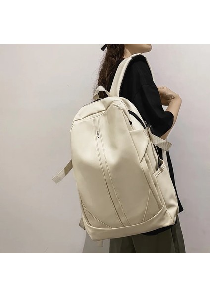 Siyah Unisex Büyük Yumuşak Deri Sırt Çantası Rahat Genç Kız Erkek Lise Çantası Üniversite Kitapları Sırt Çantası Pu Öğrencileri Mochila XA447C (Yurt Dışından) modelleri