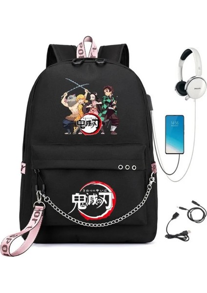 Stil 4 Kamado Nezuko Demon Slayer Anime Cosplay Unisex Öğrenciler Okul Çantası Sırt Çantası Karikatür Gizli Sakli Konusmalar Dizüstü Seyahat Sırt Çantası Açık Çanta (Yurt Dışından) fırsatları