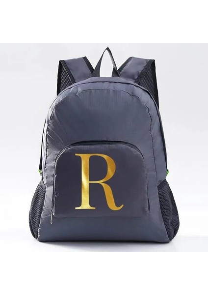 10 Letterr Katlanabilir Sırt Çantası Kamp Ultralight Katlanır Seyahat Çantası Yürüyüş Sırt Çantası 26 Mektup Serisi Erkekler Kadınlar Için Doğa Sporları Sırt Çantası (Yurt Dışından)