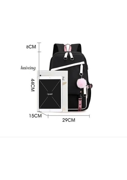 Resim Renk 16 Inç Sıcak Moda Güzel Kuromi Melodi Cosplay Unisex Öğrenciler Okul Çantası Sırt Çantası Karikatür Gizli Sakli Konusmalar Dizüstü Seyahat Sırt Çantası Açık Çanta (Yurt Dışından) fırsatları