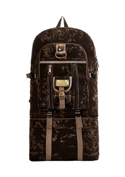 Kamuflaj Haki-L Çok Fonksiyonlu Kamuflaj Seyahat Sırt Çantası Yürüyüş Dağcılık Çantası Pusula ile Doğa Sporları Sırt Çantası Öğrenci Çantası Unisex (Yurt Dışından)