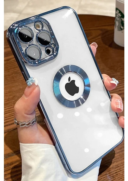 Iphone 15 Pro Uyumlu 3D Lens Koruma Renkli Halka Metalik Görünüm Çizilmez Hole Kılıf