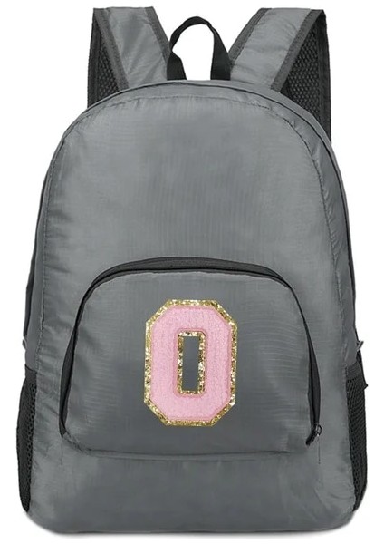 A 1556(O) Erkek ve Kadın Çok Yönlü Pembe Harf Işlemeli Logo Deseni Büyük Kapasiteli Taşınabilir Açık Hava Yürüyüş ve Işe Gidiş Sırt Çantası (Yurt Dışından)