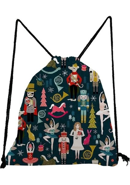SK5241 Öğrenciler Için Pratik Açık Ayakkabı Çanta Sırt Çantaları Spor Salonu Seyahat Okul Çantası Taşınabilir Sırt Çantası Kadın Bale Sanat Kız Moda Baskı (Yurt Dışından)