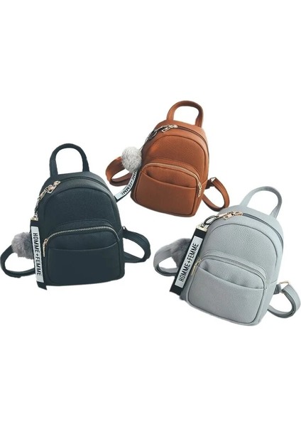 Siyah 18X9X24 cm Yeni Pu Deri Kadın Yumuşak Kadın Mini Sırt Çantası Okul Çantası Sevimli Öğrenci Açık Seyahat Sırt Çantası Mochila Mujer Kese Dos (Yurt Dışından) fırsatları