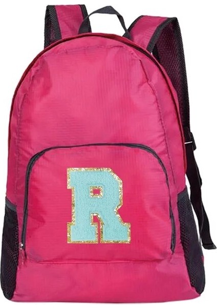 A 1585(R) Yeni Erkek ve Kadın Çok Yönlü Büyük Kapasiteli Taşınabilir Yeşil Mektup Işlemeli Logo Açık Hava Yürüyüş ve Işe Gidiş Sırt Çantası (Yurt Dışından)