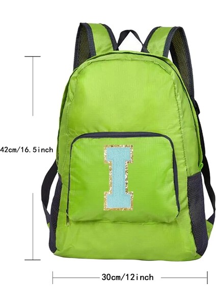 A 1578(K) Yeni Erkek ve Kadın Çok Yönlü Yeşil Harfli Işlemeli Logo, Büyük Kapasiteli Taşınabilir Açık Hava Yürüyüşü ve Işe Gidiş Sırt Çantası (Yurt Dışından) modelleri