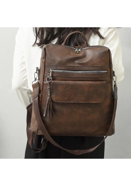 Siyah Kadın Şık Omuz Çantası Büyük Kapasiteli Crossbody Sırt Çantası Çok Cepler Pu Deri Bayanlar Çalışma Açık Çanta (Yurt Dışından) fırsatları