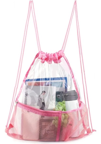 Mavi Erkek/kadın Su Geçirmez Şeffaf Sırt Çantaları Şeffaf Ipli Sırt Çantası Büyük Kapasiteli Açık Spor Çantaları Pvc Genç Sırt Çantası (Yurt Dışından) modelleri