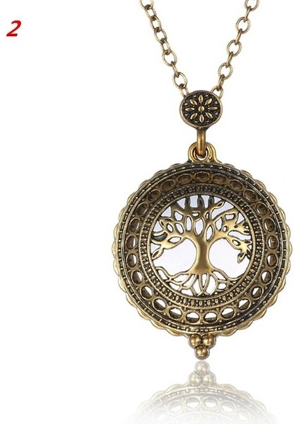 No.2 Tarzı Vintage Zincir Büyüteç Sıcak Kolye Kolye Büyükanne Metal Antika Büyüteç (Yurt Dışından)