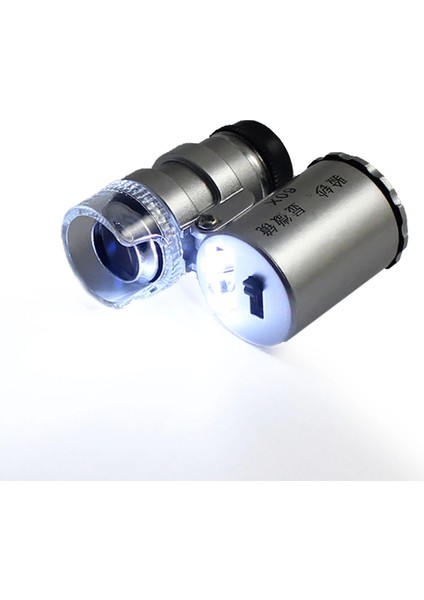 60X Mini Cep Mikroskop LED Işık ile Taşınabilir Takı Büyüteç Büyüteç El Sanatları Takı Elmas Mücevher Paraları Için (Yurt Dışından)