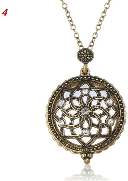 No.4 Stili Vintage Zincir Büyüteç Sıcak Kolye Kolye Büyükanne Metal Antika Büyüteç (Yurt Dışından)