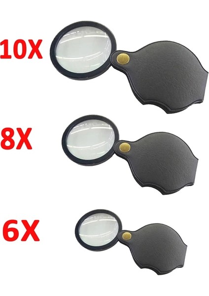 8x Stili 6x 8x 10X Takı Büyüteç Katlanır Büyüteç Mini Cep El Büyüteç Optik Cam Yaşlılar Için Takı Okuma Algılama (Yurt Dışından)