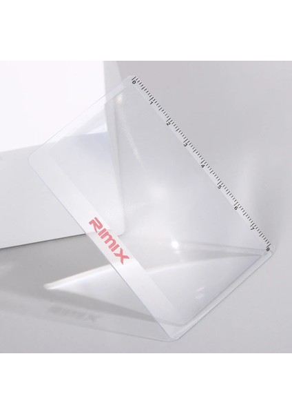 Siyah Stil 1 Adet Büyüteç 3x Büyüteç Ultra-Ince Uygun Pvc Şeffaf Kredi Kartı Boyutu Ölçekli Açık Odaklı Fresnel Lens (Yurt Dışından)